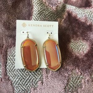 Kendra Scott Orange Iridescent Danielle Earrings